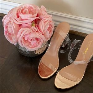 Fashion nova clear glass slipper